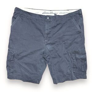 Eddie Bauer Legend Wash Gray Cargo Shorts Men’s Size 46 Tall 100% Cotton